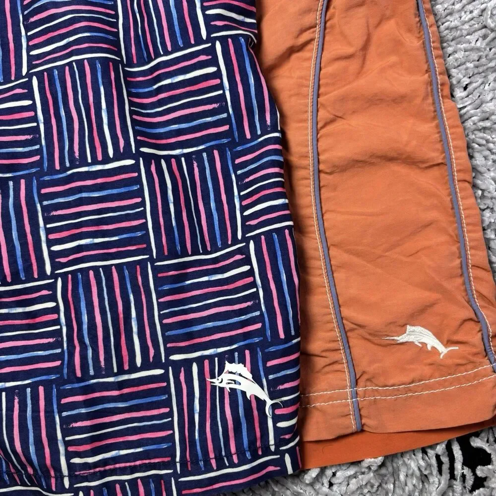 Tommy Bahama Swim Trunks Lot of Two Mens XL Geometric Beach Summer Tropical Surf